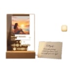 Custom Spotify Code Scannable Acrylic Glass Plaque with Solid Wood Warm LED Night Light