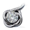 The Infinity Bond: 14K White Gold Interlocking Love Knot Moissanite Pendant in Luxury LED Box